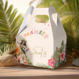 Caixinha De Lembrancinhas Havaí Luau Sweet 16 Mahalo ID1092