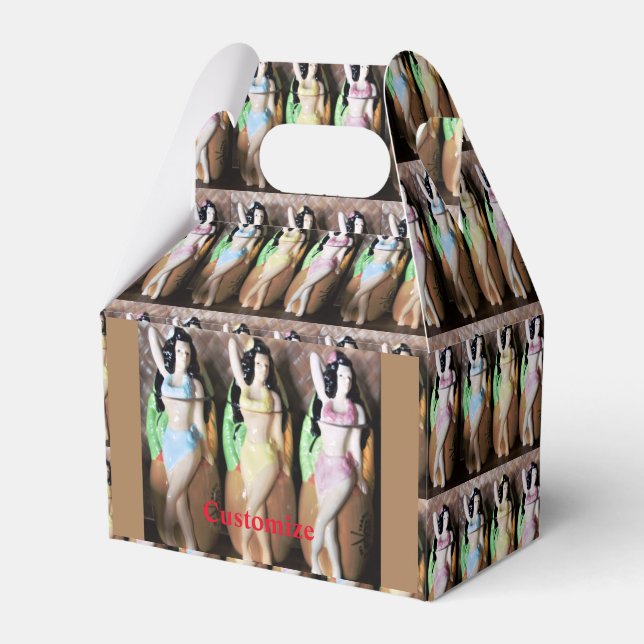 Caixinha De Lembrancinhas havaiano Hula Dancer Thunder_Cove (Frente)