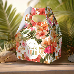 Caixinha De Lembrancinhas Havaiano Luau Sweet, Dezesseis Padrão Floral ID109