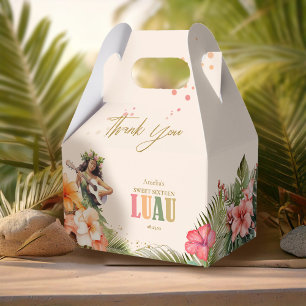 Caixinha De Lembrancinhas Hawaiian Luau Sweet 16 Obrigado ID1092
