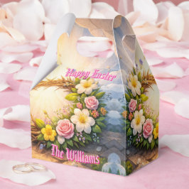 Caixinha De Lembrancinhas He Is Risen Religious Floral Crown Personalized