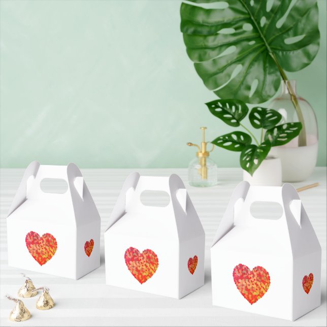 Caixinha De Lembrancinhas Heart Design Favor Box (Múltiplo)