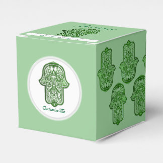 Caixinha De Lembrancinhas Henna Hand of Hamsa (Verde)