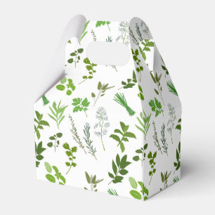 Caixinha De Lembrancinhas Herbáceas de Cozinhar verde