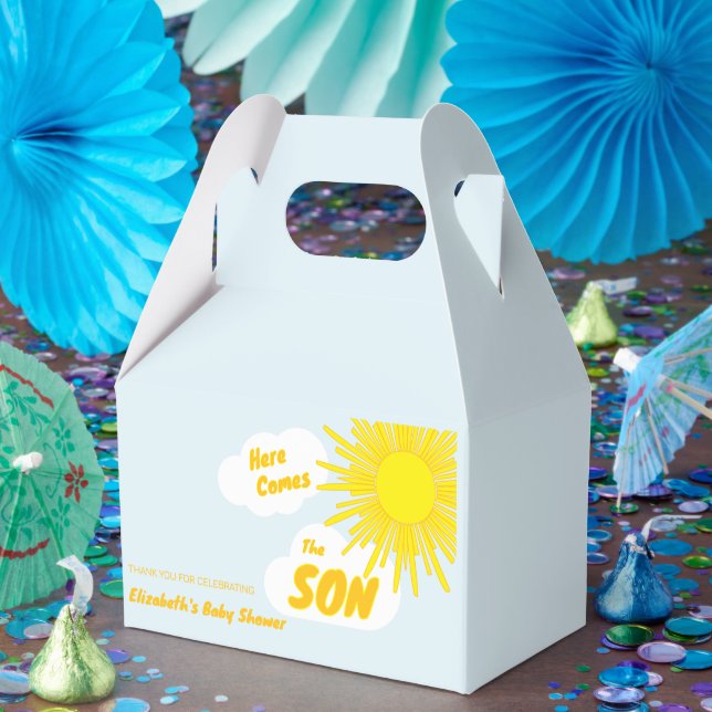 Caixinha De Lembrancinhas Here Comes The Son Boy Baby Shower (Festa)