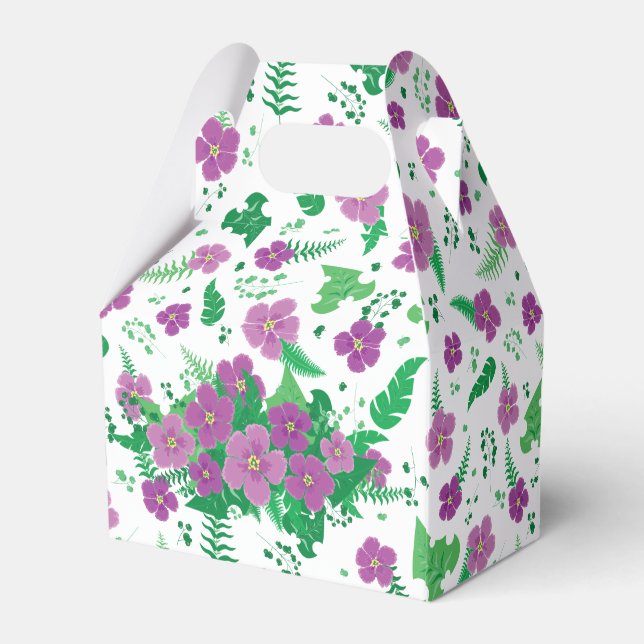 Caixinha De Lembrancinhas Hibisco Roxo (Verso)