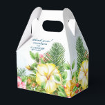 Caixinha De Lembrancinhas Hibiscus Hawaiian Tropical Floral<br><div class="desc">Hibisco com folhagem tropical num Lava Azul Claro. O Wash Azul pode ser excluído editando o design.</div>
