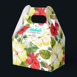 Caixinha De Lembrancinhas Hibiscus Hawaiian Tropical Floral Party<br><div class="desc">Flores Coloridas de Hibiscus com Folhagem Verde.</div>