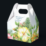 Caixinha De Lembrancinhas Hibiscus Tropical Amarelo<br><div class="desc">Hibisco com folhagem tropical num Lava Azul Claro. O Wash Azul pode ser excluído editando o design.</div>