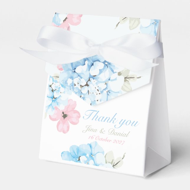 Caixinha De Lembrancinhas Hidrângeas Flor Pastel (Frente)