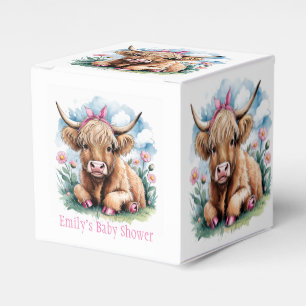Caixinha De Lembrancinhas Highland Cow Chá de fraldas Bliss