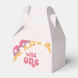 Caixinha De Lembrancinhas Hippie Daisy boho Wild One Arco-íris