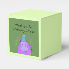 Caixinha De Lembrancinhas Hippo Birthday Obrigado