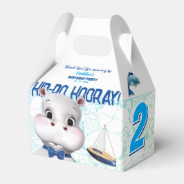 Caixinha De Lembrancinhas Hippo Blue Fish Boy Birday