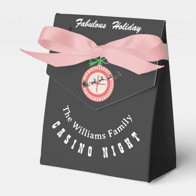 Caixinha De Lembrancinhas Holiday Vegas Casino Blackjack Poker Night Party (Frente)