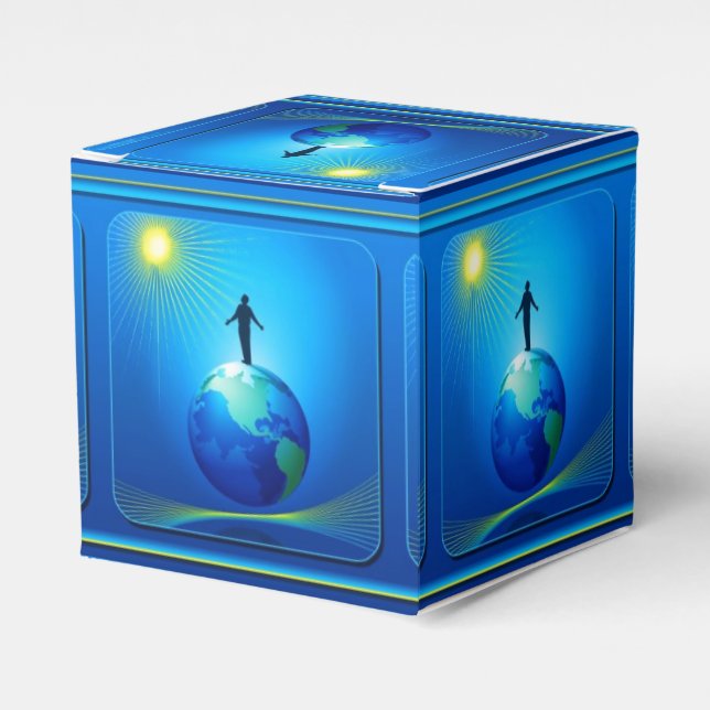 Caixinha De Lembrancinhas Homem no Globo (Frente)