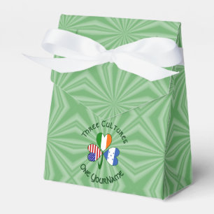 Caixinha De Lembrancinhas Hondúras Irlanda EUA Trevo Bandeira Personalizada