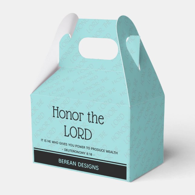 Caixinha De Lembrancinhas HONRA Cristã Personalizada O Nome do Adicione (Frente)