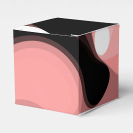 Caixinha De Lembrancinhas Horizonte Sunset: Abstrato cor-de-rosa, preto e br