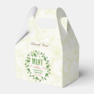 Caixinha De Lembrancinhas Hortelã do chá de casamento a ser grinalda da