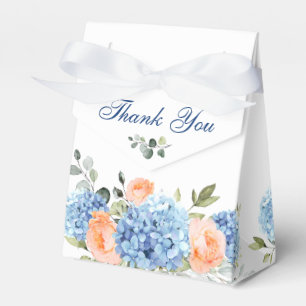 Caixinha De Lembrancinhas Hydrangea Blue Blush Rosas Eucalyptus Gift Casamen