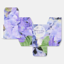 Caixinha De Lembrancinhas Hydrangea de Casamento Personalizado de Lilac Azul
