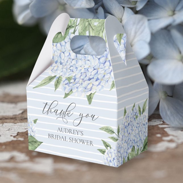 Caixinha De Lembrancinhas Hydrangea Watercolor Blooms Personalizados (Criador carregado)