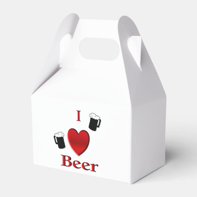 Caixinha De Lembrancinhas I Heart Beer Design (Frente)