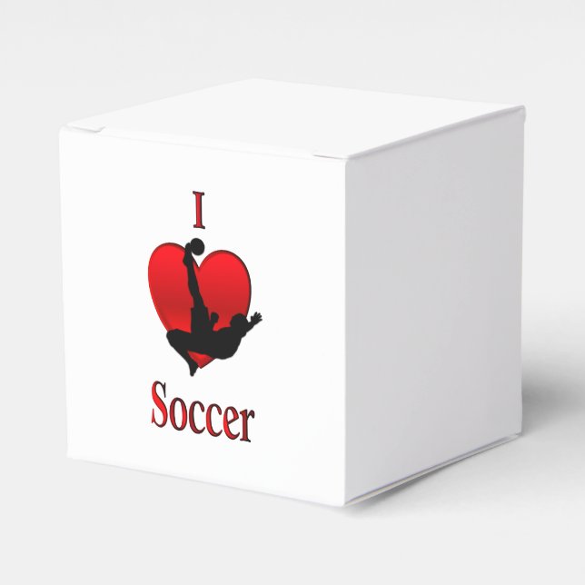 Caixinha De Lembrancinhas I Heart Soccer (Frente)