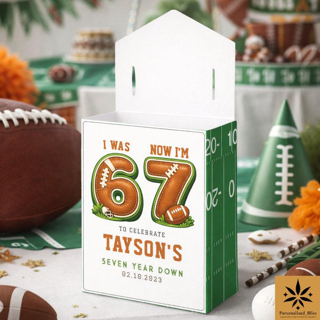 Caixinha De Lembrancinhas I Was 6, Now I’m 7 – Football America 7th Birthday (I Was 6, Now I’m 7 – Football America 7th Birthday Favor Boxes
)