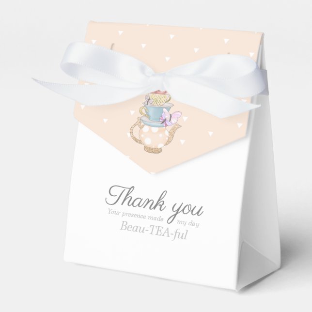 Caixinha De Lembrancinhas Ideias do Tea Party à tarde (Frente)