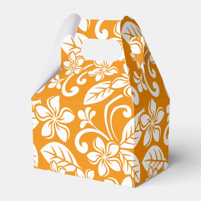 CAIXINHA DE LEMBRANCINHAS ILHA PLUMERIA (LARANJA) (Frente)