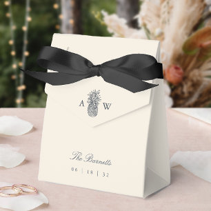 Caixinha De Lembrancinhas Ilha Vintage Pineapple Wedding Monograma