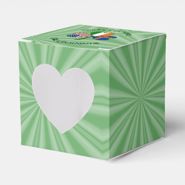 Caixinha De Lembrancinhas Ilhas Åland Irlanda EUA Shamrock Personalizado (Frente)