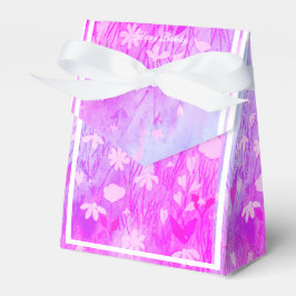 Caixinha De Lembrancinhas Ilusima Flor Selvagem Rosa Watercolor B- dia Prese