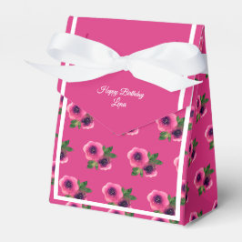 Caixinha De Lembrancinhas Ilusima Pink Flower Pattert Birthday Gift/