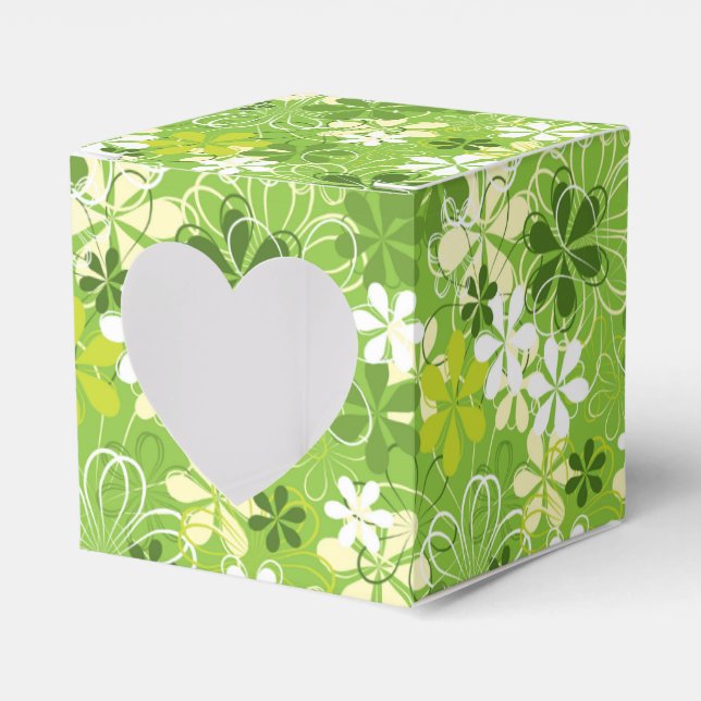 Caixinha De Lembrancinhas Ilustração Colorida Natureza Padrão Floral (Frente)