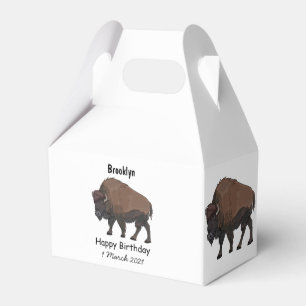 Caixinha De Lembrancinhas Ilustração de desenho animado Bison