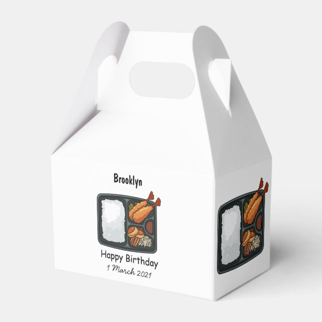 Caixinha De Lembrancinhas Ilustração de desenho animado de Bento (Frente)