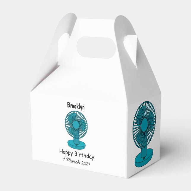 Caixinha De Lembrancinhas Ilustração do desenho do ventilador (Frente)