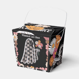 Caixinha De Lembrancinhas Ilustração do Fantasma do Lace Whimsical com Flora