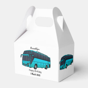Caixinha De Lembrancinhas Ilustração moderna do desenho animado do ônibus