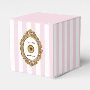 Caixinha De Lembrancinhas Imprensa para Champanhe Rosa e White Strike