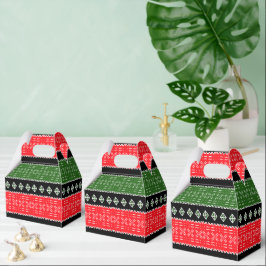 Caixinha De Lembrancinhas Impressão Afro Pop Vermelho Preto E Verde Mudcloth
