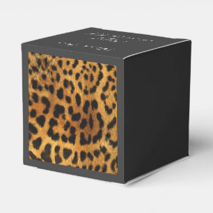Caixinha De Lembrancinhas impressão feminino do leopardo da chita animal