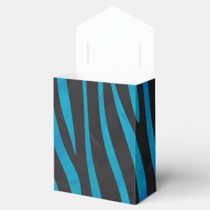 Caixinha De Lembrancinhas Impressão preto e azul da zebra
