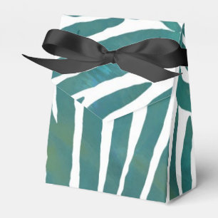 Caixinha De Lembrancinhas Impressão Teal Zebra