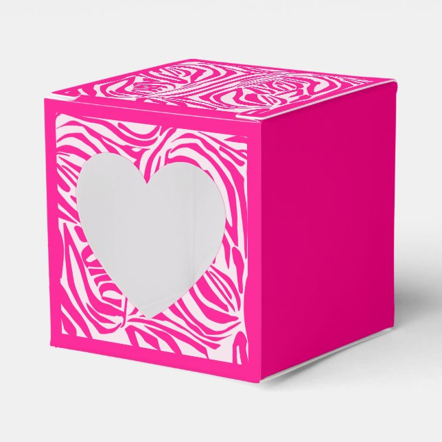 Caixinha De Lembrancinhas Impressão zebra rosa (Frente)