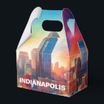 Caixinha De Lembrancinhas Indianapolis Skyline Abstrato Art<br><div class="desc">Adicione um toque moderno ao seu evento com esta caixa de favoritos com a arte da linha do horizonte de abstrato Indianapolis. Perfeito para casamentos,  festas ou presentes corporativos.</div>