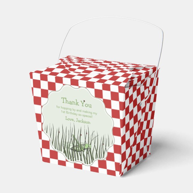 Caixinha De Lembrancinhas Inseto Gafanhoto, Aniversário Obrigado (Frente)